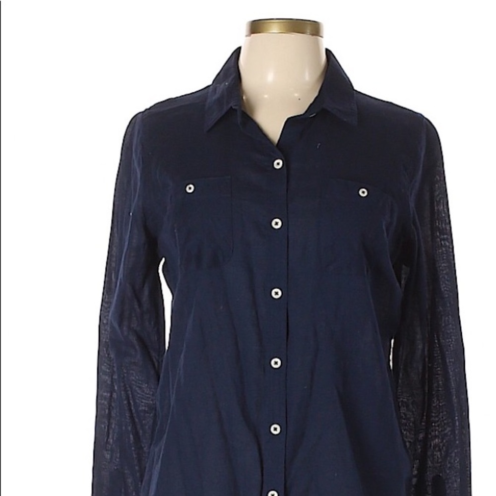 Mission Soft Navy Button Up